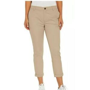 GAP Relaxed Girlfriend Chino Pants Womens 8 Stone Stretch NEW